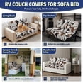 thumbnail image 6 of POLERO Cow Patterned Print Machine Washable Stretch Jackknife Sofa Cover Compatible with Camper Travel Trailer, 2 Piece RV Dinette Cushion Covers, 6 of 7