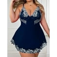 thumbnail image 3 of LapaPlus Women Plus Size Lingerie Lace Chemise Babydoll Sleepwear XL-5XL, 3 of 4