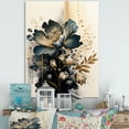 thumbnail image 2 of Designart Black And Gold Peruvian Lily Canvas Wall Art, 2 of 5