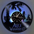 thumbnail image 1 of Smotly Reloj de pared con disco de vinilo, Alicia en el país de las maravillas LED Lámpara de noche de 7 colores Reloj de pared retro, Alicia en el país de las maravillas para niños Regalos Hecho a mano Decoración de la pared del hogar, con luz Kuyhfg Bienvenido a Kuyhfg, 1 of 5