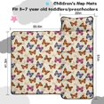 thumbnail image 5 of Butterfly Colorful Wing Pattern Teens Toddler Nap Mat with Pillow, Sleeping Mat Bag for Preschool Daycare 51"x22", 5 of 6