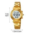 thumbnail image 2 of Digital Watch Womens Digital Analog Alarm Multifunctional Stainless Steel Strap Waterproof Chronograph Calendar Luminous for Men Women Southeast asia Daily Watch Birthday Adjustable Buckle, 2 of 9