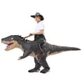thumbnail image 2 of Inflatable Costume Dinosaur Riding T Rex Air Blow up Funny Party Halloween Costume for Adult, 2 of 6