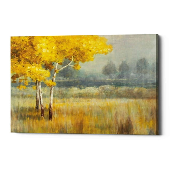 Epic Graffiti  'Yellow Landscape' by Danhui Nai, Giclee Canvas Wall Art, 16"x12" 16" x 12"