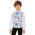 thumbnail image 3 of Tiijoy Boys Long Sleeved Rash Guard Summer Beach Athletic UPF 50+ Swim Shirt, Sizes 3-14, 3 of 5