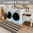 thumbnail image 7 of iOhouze Outdoor Rugs Brown and Black Striped Porch Rug 2.3 x3.6 ft Outdoor Doormats Front Door Rug for Front Door Kitchen Hallway Bedroom Laundry Room, 7 of 7