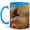 Blue, variant on Joyful Flower Field 11oz Ceramic Mug, Sunshine Floral Coffee Cup