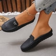 thumbnail image 6 of Mules for Women Soft Comfortable Orthopedic Leather Shoes Fashion Slip On Stitched Flat-Soled Casual Backless Loafers with Cute Bow, 38, 6 of 7