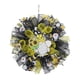 thumbnail image 1 of Corona de flores artificiales con temática de abeja de 42 cm, realista, decorativa, versátil, amarilla y Sosteniendo una sola mano, 1 of 9