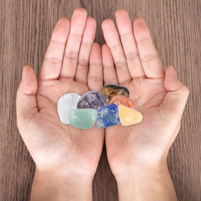 Colección de 10 piezas de piedras, grandes regalos, piedras de chakra caídas para meditación y yoga