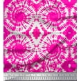 thumbnail image 1 of Soimoi Pink polyester Crepe Fabric Swirl Tie-Dye Print Fabric by the Yard 42 Inch Wide, 1 of 3