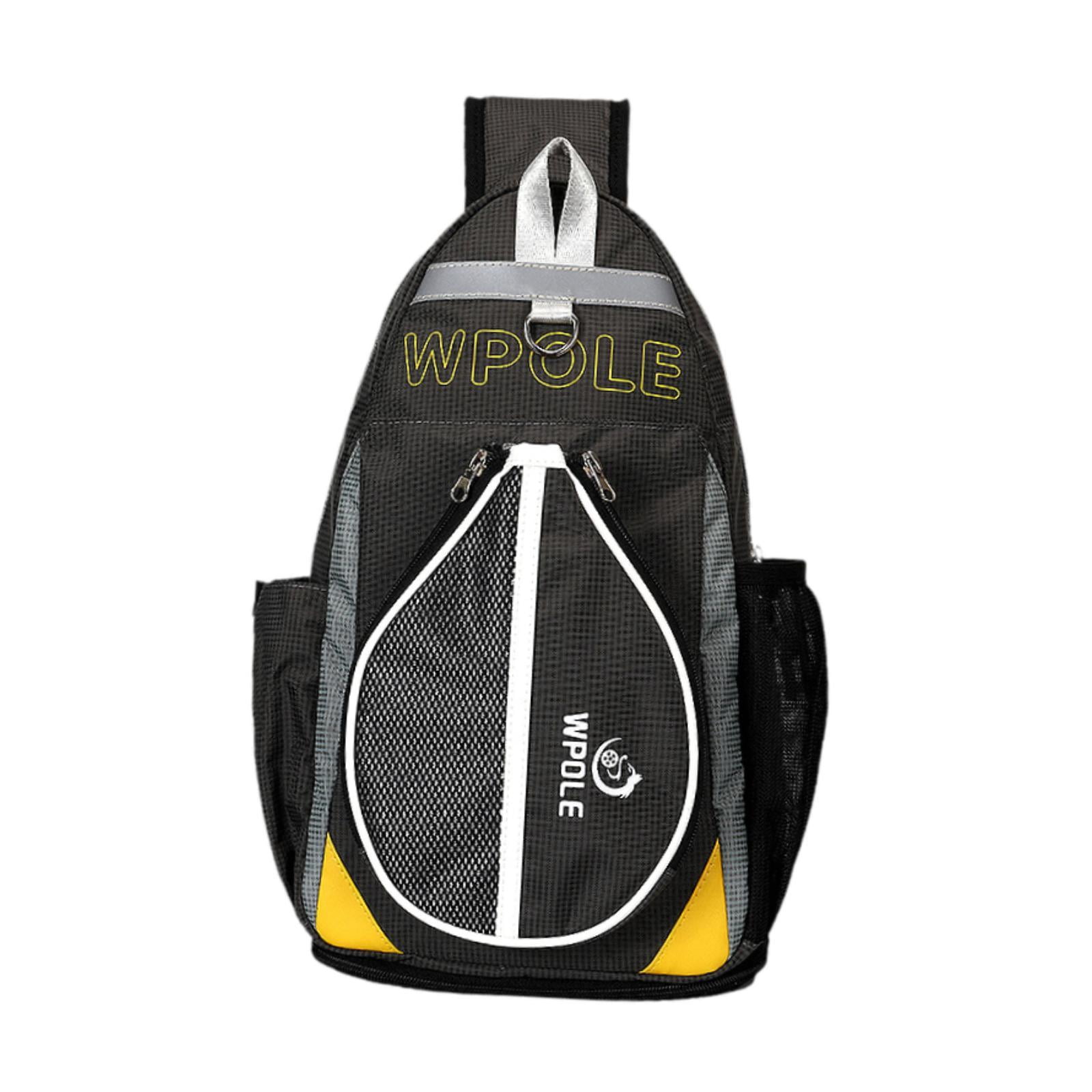 Baoblaze Table Tennis Bag Carrier Leisure Chest Bag for Tennis Racket Beginner Travel Large Grey