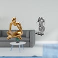 thumbnail image 2 of Figura de lector abstracta, figura humana de resina, escultura, estatua de caballero, artesanías artísticas, objetos de colección, diseño hueco, adecu, 2 of 8