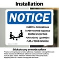 thumbnail image 3 of (2 Pack) Parental Or Guardian Supervision Sign With Symbol OSHA Notice Sign 14 Inch X 10 Inch Vinyl Label Decal Sticker Weather Resistant, UV Protected for Workplace, Business, and, 3 of 7