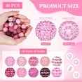 thumbnail image 2 of Perlas de strass Loetere, 20 mm, cristal redondo, 40 unidades, color rosa, 2 of 7