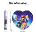 thumbnail image 3 of Pofeuu Mario for Portable Pocket Makeup Mirror PU Cover Compact Travel Mirror with Normal and Magnifying Double Sided Glass-Heart Shape, 3 of 9
