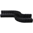 thumbnail image 4 of Meridian Furniture Arc Black Velvet Modular Sectional, 4 of 16