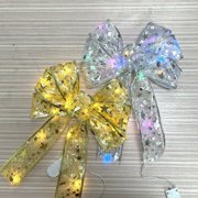 Christmas Ribbon Lights Led Battery Operated Xmas Fairy Lights Garden Party Christmas Tree Decor 5M