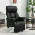 Adjustable Swivel Recliner Chair with Footrest Padded Arms