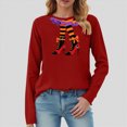thumbnail image 2 of Godom Long Sleeve Fall T-Shirt for Women Family Halloween Tops Casual Pumpkin Graphic Tees, 2 of 4