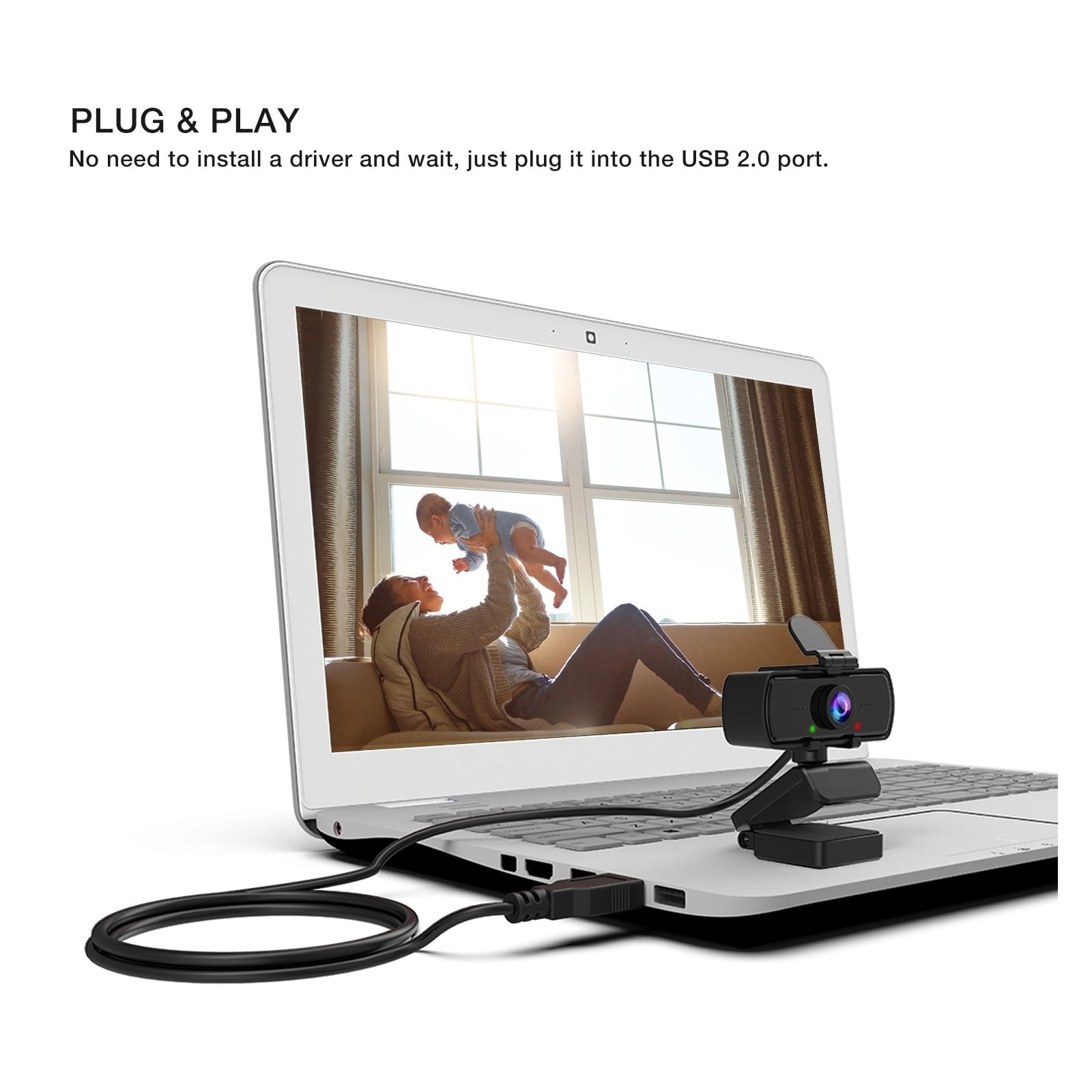 1440p Full HD PC Webcam With Microphone, Tripod, For USB Desktop Laptop,Live Streaming Webcam For Video Calling For Conferencing, Live Streaming, Recording ,HD Video