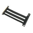 thumbnail image 1 of PCIe 4.0 Riser Cable, PCIe 4.0 X16 Graphics Card Extension Cord, 90 Degree Right Angle, Segmented Design, Compatible with RTX 4090 Ti and 8900 XT, Black, 1 of 7