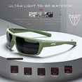 thumbnail image 3 of Gafas de sol polarizadas ATTCL 5001 para hombre pesca UV400 verdes, 3 of 7