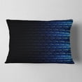 thumbnail image 2 of Designart Blue Symmetrical Fractal Flower - Abstract Throw Pillow - 12x20, 2 of 5