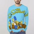 thumbnail image 4 of Simpsons Mens T-Shirts Long Sleeve Printed Shirt Soft Casual Tee Top Fashion Lightweight Blouse 5XL, 4 of 6