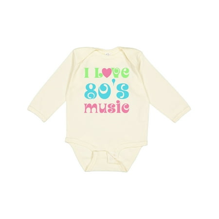 

Inktastic I Love 80 s Music Gift Baby Boy or Baby Girl Long Sleeve Bodysuit