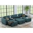 thumbnail image 2 of Harleigh 8PC Living Room Set in Palmer Plus Teal with Media Console, 2 of 7