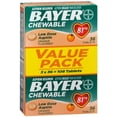 Bayer Chewable Low Dose 'Baby' Aspirin 81 mg Tablets Orange Value Pack 108 Tablets (Pack of 3