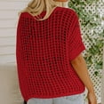 thumbnail image 6 of Swim Tops for Women Summer 2026 Crochet Knit Drop Shoulder Hollow Out Swimwear Cover Ups, 6 of 6