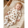 thumbnail image 5 of BemeyourBBs Western Baby Boy Clothes Newborn Baby Boy Duck Cowboy Outfit One Piece Ribbed Romper Long Sleeve Duck Cow Print Button Casual Spring Summer Fall Winter Jumpsuit, 5 of 9