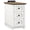 White, variant on Black Brown End Table with Flip Top Charging Station and 3 Drawers