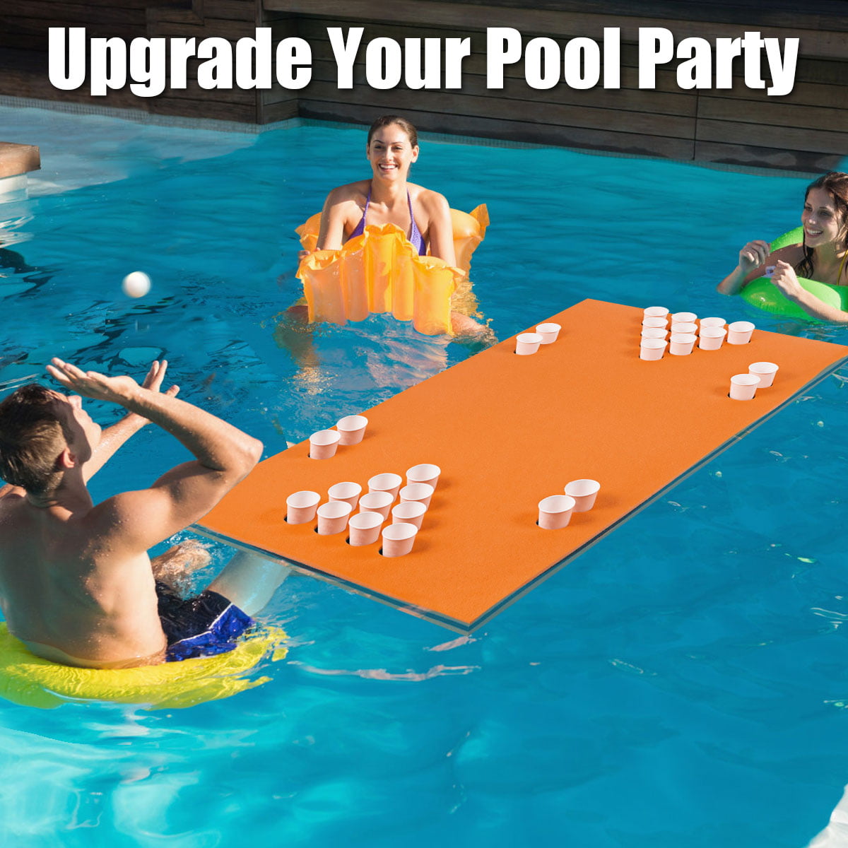 Details about   5.5' x 23.5" 3-Layer Multi-Purpose Floating Beer Pong Table