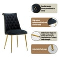 thumbnail image 4 of Clihome  Modern Velvet Upholstered Featured Dining Chairs (Set of 2) Black, 4 of 5