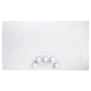 GE® 36" Built-In Knob Control Electric Cooktop, Model JP3036TLWW, Color White