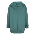 thumbnail image 5 of jtjvou Hooded Long Sleeve Zippered Jacket Women's Casual Coat Soft Comfortable Everyday Wear Stylish Blouse Suitable for Fall Winter and Spring Activities Green M, 5 of 6