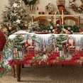 thumbnail image 4 of Red Christmas Tablecloth,Santa Claus Table Cloth,Pine Tree Table Cover for Dining Kitchen Decor Party,60x84, 4 of 5