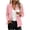 Pink full zip fleece jacket women a1, variant on thefmos Women's Full Zip Long Sleeve Fleece Jacket with Pockets Solid Color Casual Outerwear Fashion Fall Winter Outfit, Pink M