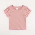 thumbnail image 2 of OSOLU Girls T-Shirts Soft Summer Short Sleeve Tee Shirt Casual Crew Neck Comfortable Everyday Basic Tops Sporty Training Tees, 2 of 9