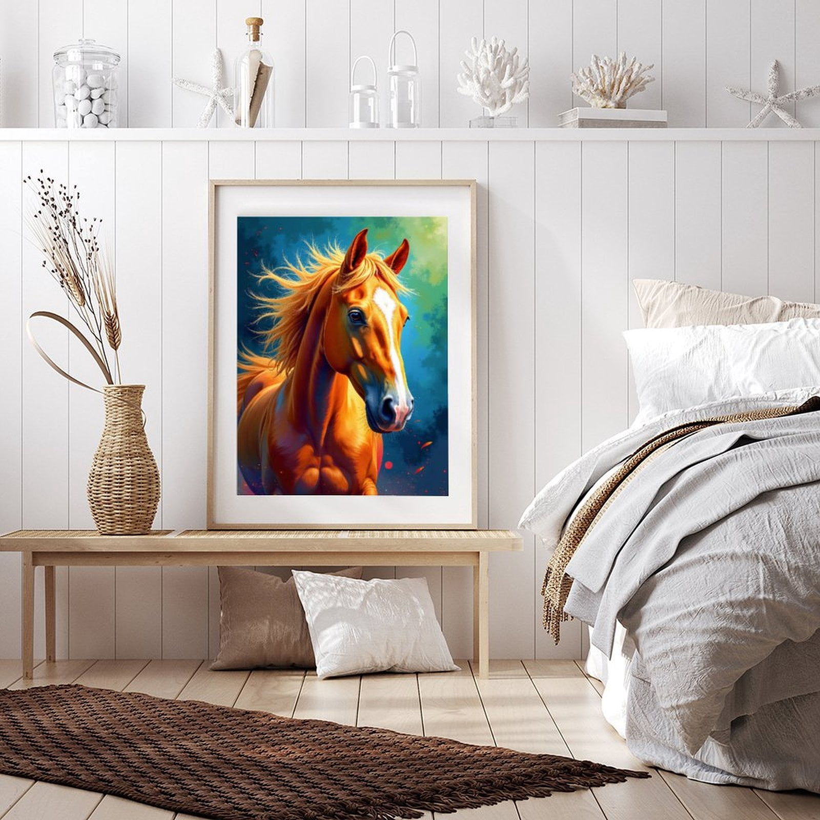 Diamond Art Kits for Adults - 5d Majestic Wild Horse Portrait Diamond Painting for Adults, Diamond Art for Adults Beginners, Diamond Painting Kits for Adults for Home Wall Decor