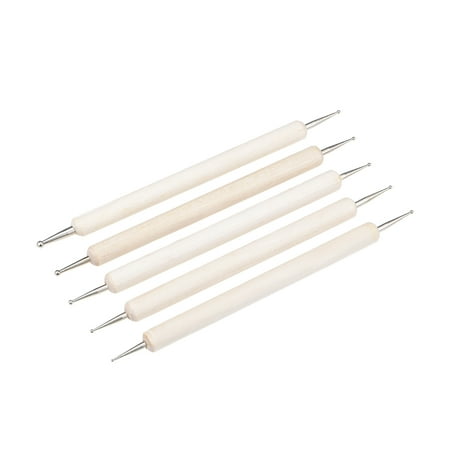 sculpting tool stylus embossing indentation 5pcs dotting clay pen nail wooden ball tools pattern dialog displays option button additional opens