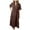 Brown, variant on Women's Summer Casual Short Sleeve V Neck Midi Dresses 2025 Spring Flowy A-line Tiered T Shirts Boho Beach Dress Brown, XL