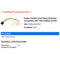 thumbnail image 2 of Engine Coolant Level Relay Connector - Compatible with 1985 Cadillac DeVille, 2 of 2