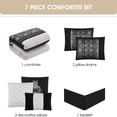 thumbnail image 4 of Nanshing 7 Piece Comforter Set, California King, Black Sliver, 4 of 6
