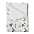 thumbnail image 2 of Golf Soft Flannel Fleece Throw Blanket, Clubs Carts Ball Flag on the Grass Championship Tournaments, Cozy Plush for Indoor and Outdoor Use, 60" x 80", Lime Green Purple, by Ambesonne, 2 of 5