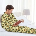 thumbnail image 5 of Bingfone Men's Pajama Set 2 Piece Loungewear PJs, Long Sleeve with Pajama Pants-Roosters In Farm, 5 of 7