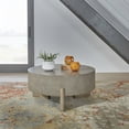 thumbnail image 6 of Liberty Furniture Affinity Round Cocktail Table for Living Room - Dusty Taupe Faux Concrete Tops, 6 of 6